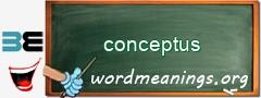 WordMeaning blackboard for conceptus